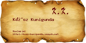 Kósz Kunigunda névjegykártya
